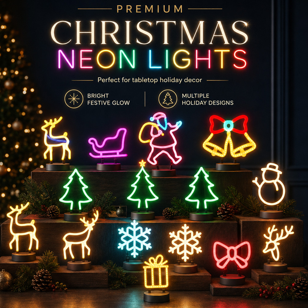 Lighting Christmas Decor - Decoración Navideña, Letrero Luminoso LED de