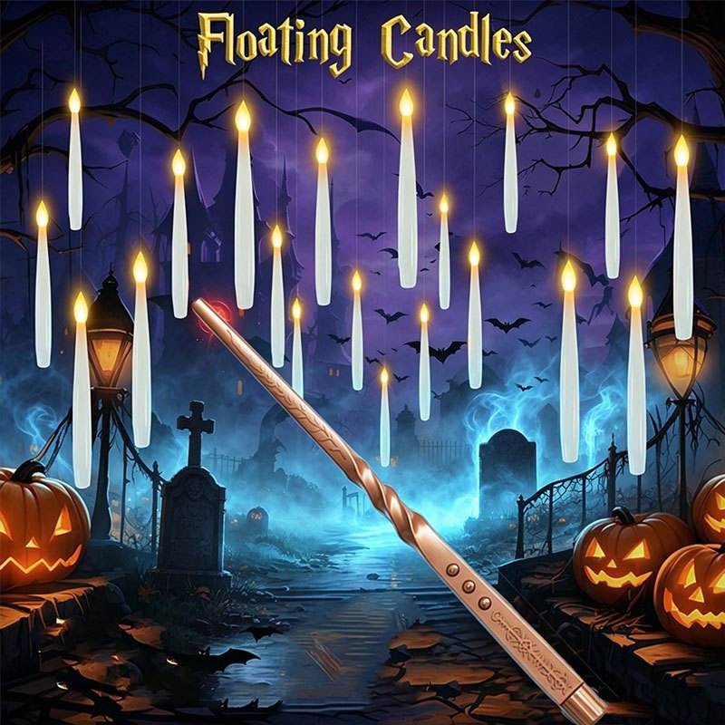 Lighting Decoration Ideas - Velas Flotantes Mágicas con Varita, Velas