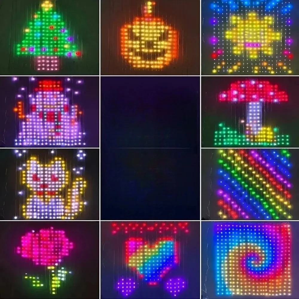 Luces LED de cortina de píxele - Lighting Christmas Decor reseña y precio