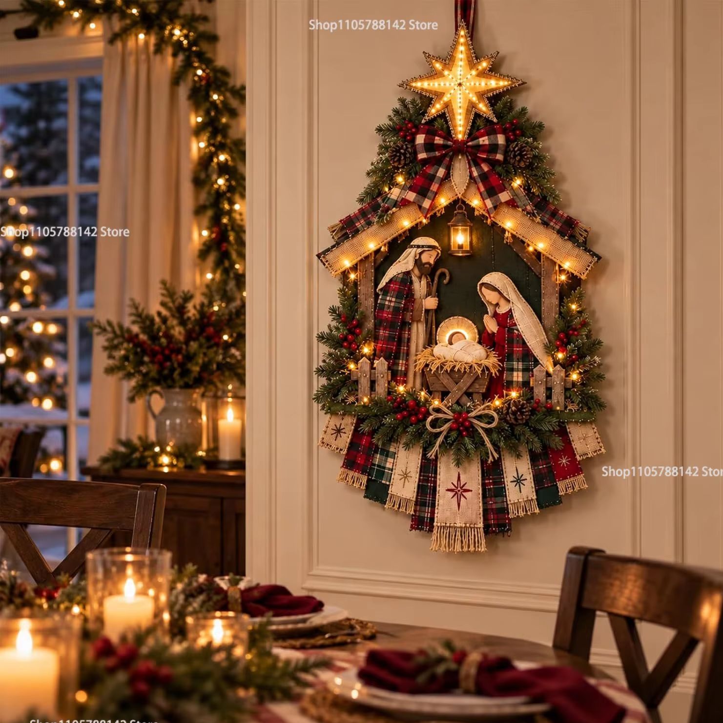 Kit de decoración navideña par - Lighting Christmas Decor reseña y precio