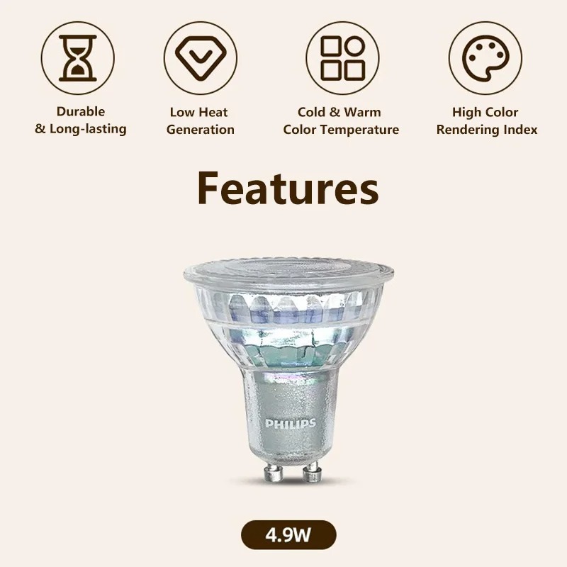 Lámpara LED Philips GU10 PAR16 - Philips Bulb Led Classic reseña y precio