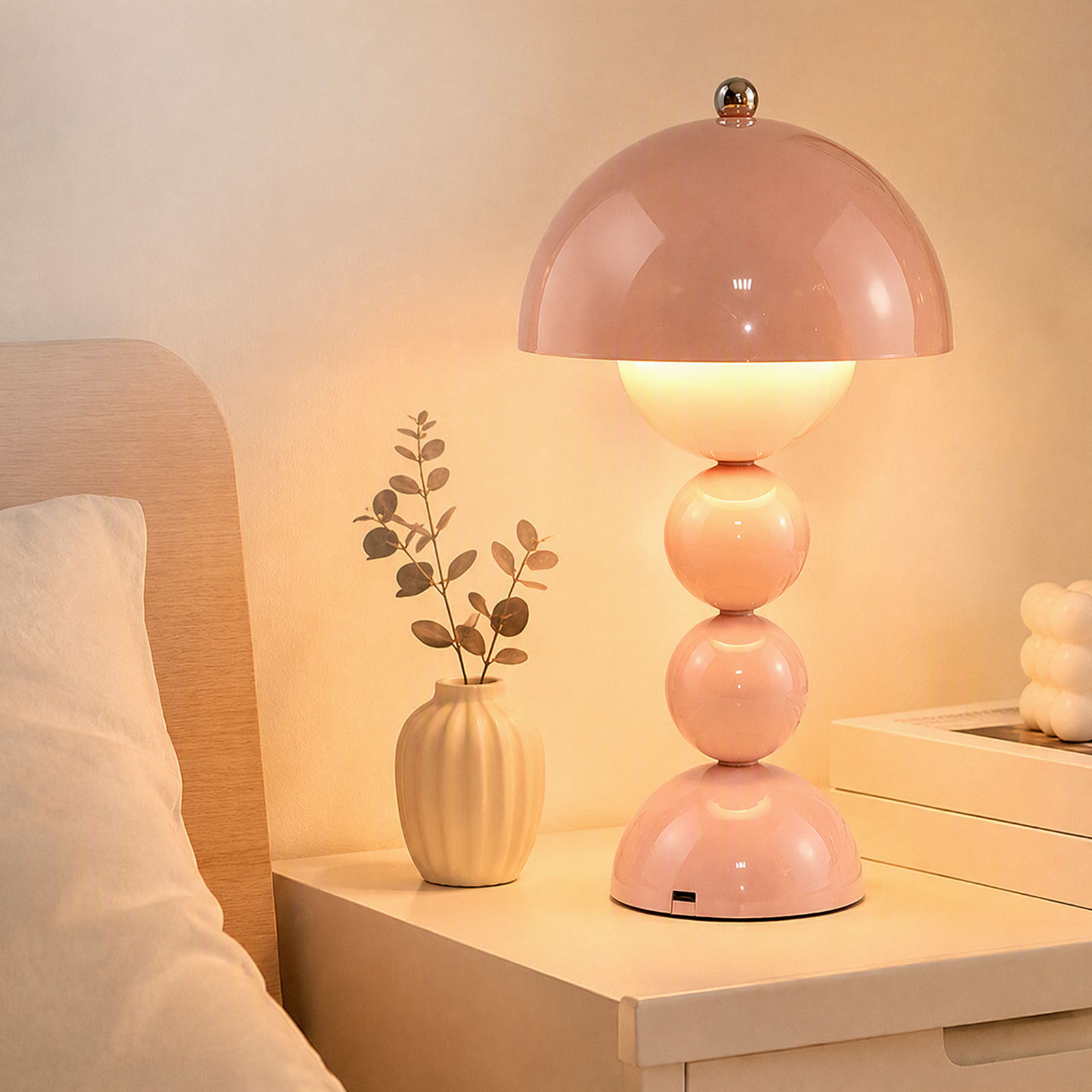 Lámpara de mesa vintage con fo - Lighting Decor Bedroom reseña y precio
